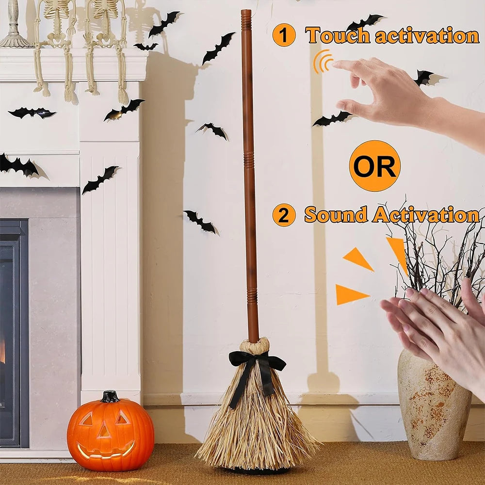 SpellSweep™— Animated Haunted Witch Broom