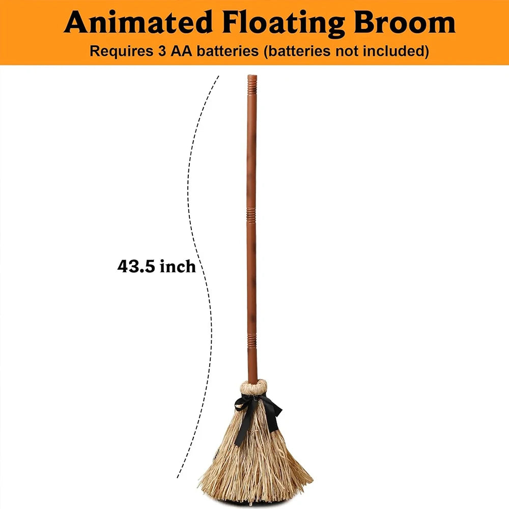 SpellSweep™— Animated Haunted Witch Broom