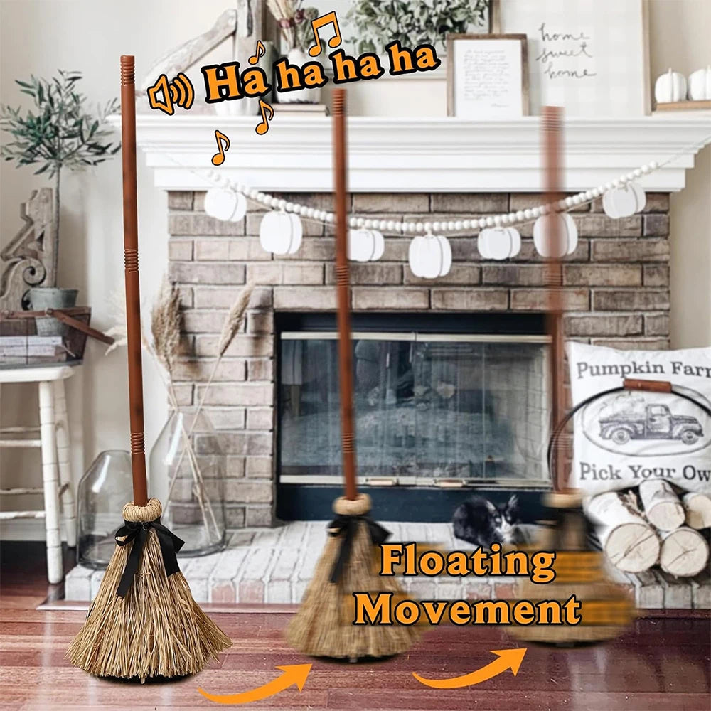 SpellSweep™— Animated Haunted Witch Broom